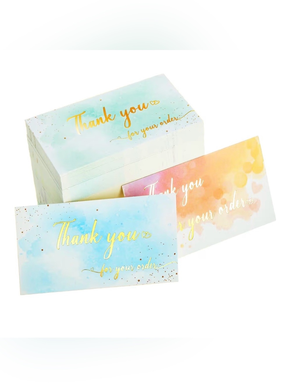300 Thank You Cards - Pastel Colors